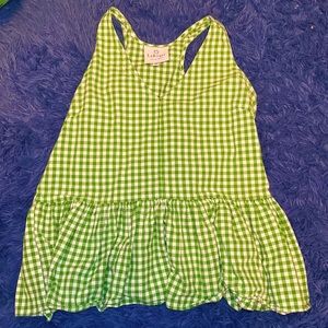 Green plaid tank top